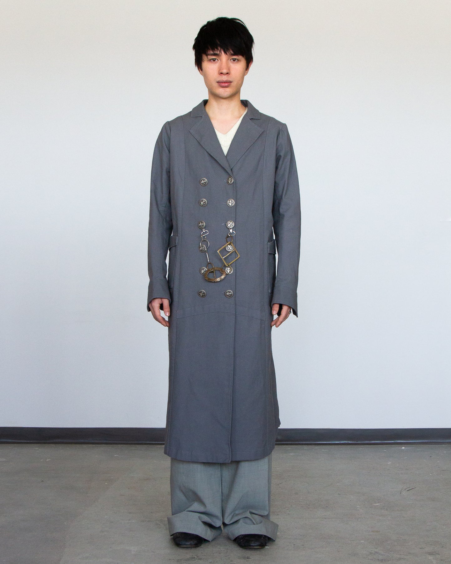 Double breasted duster coat