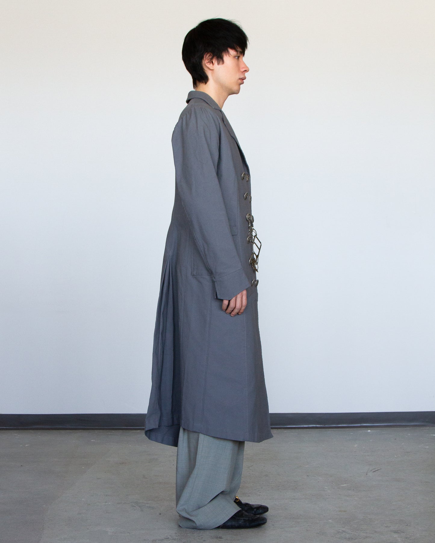 Double breasted duster coat