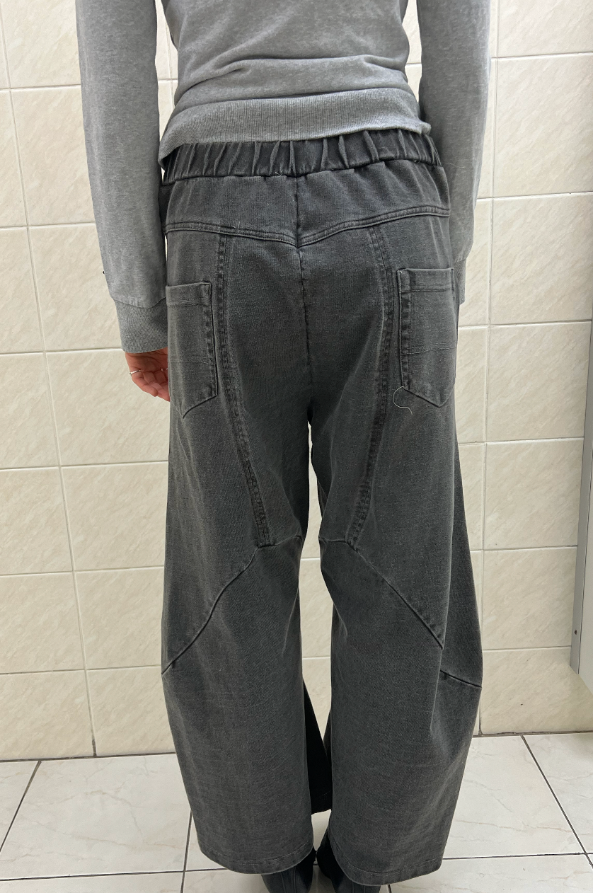 Cropped engineered joggers