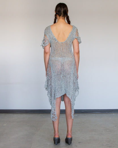 Hand-knitted frilled dress