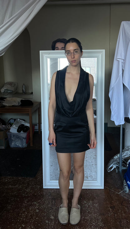 Full Nelson plunging neckline dress