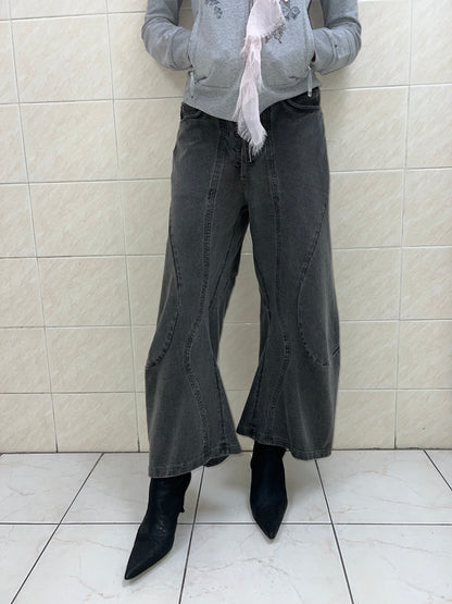 Cropped engineered joggers