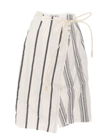 Striped wrap skirt