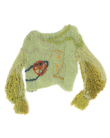Landscape hand-knitted top